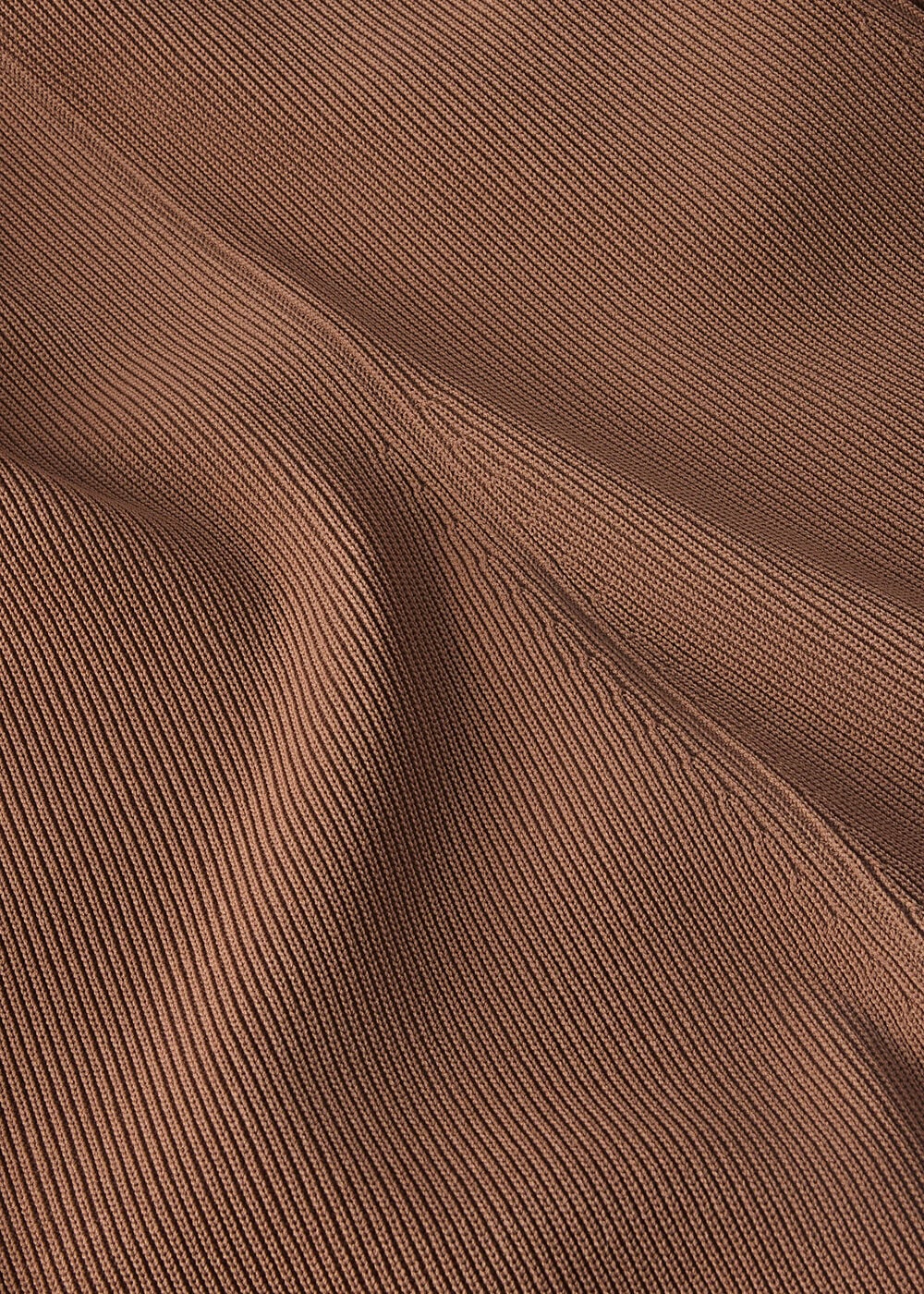 Camel Tie Back Rib Knit Dress