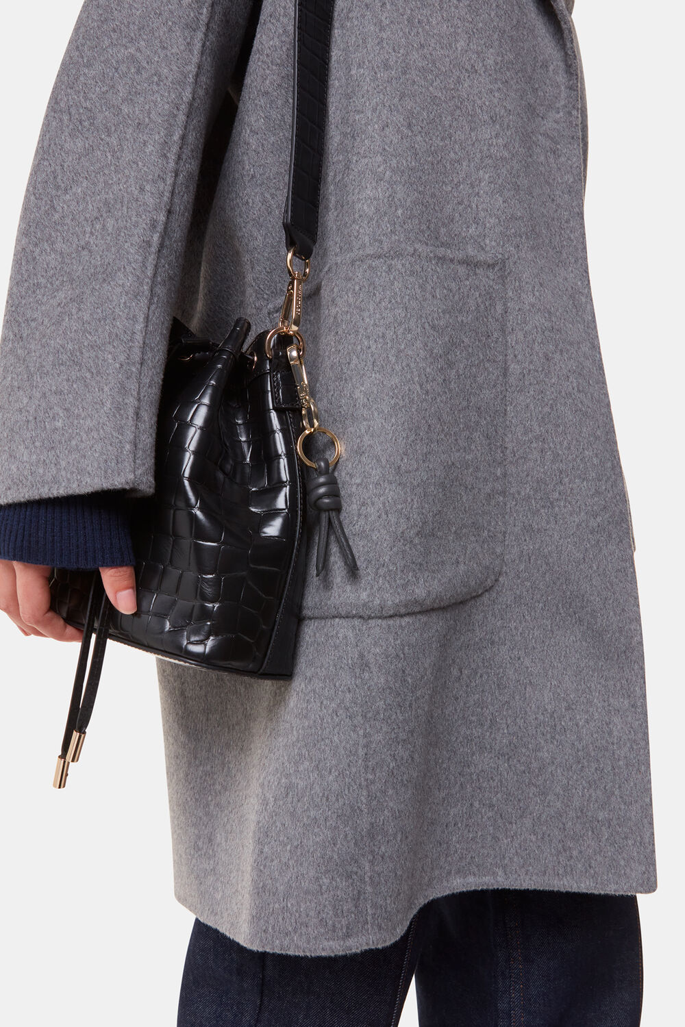 Black Leather Knotted Keyring