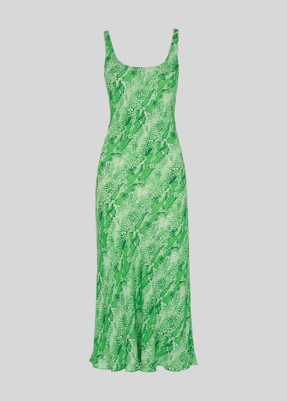 Green/Multi Python Print Slip Dress | WHISTLES | Whistles US |