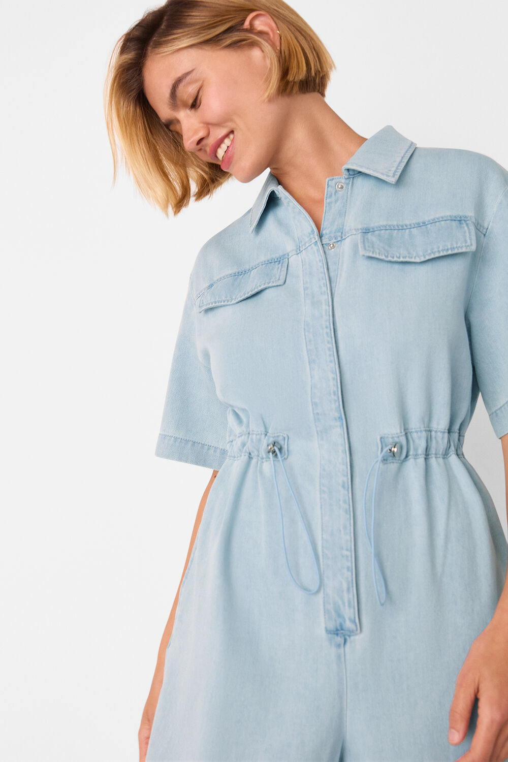 Short Sleeve Utility Jumpsuit