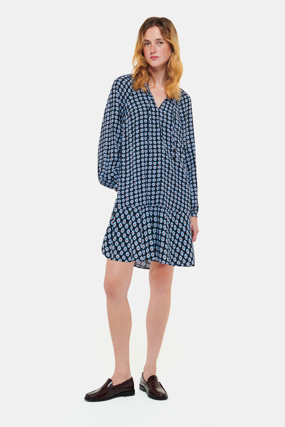 Floral Dot Flippy Dress