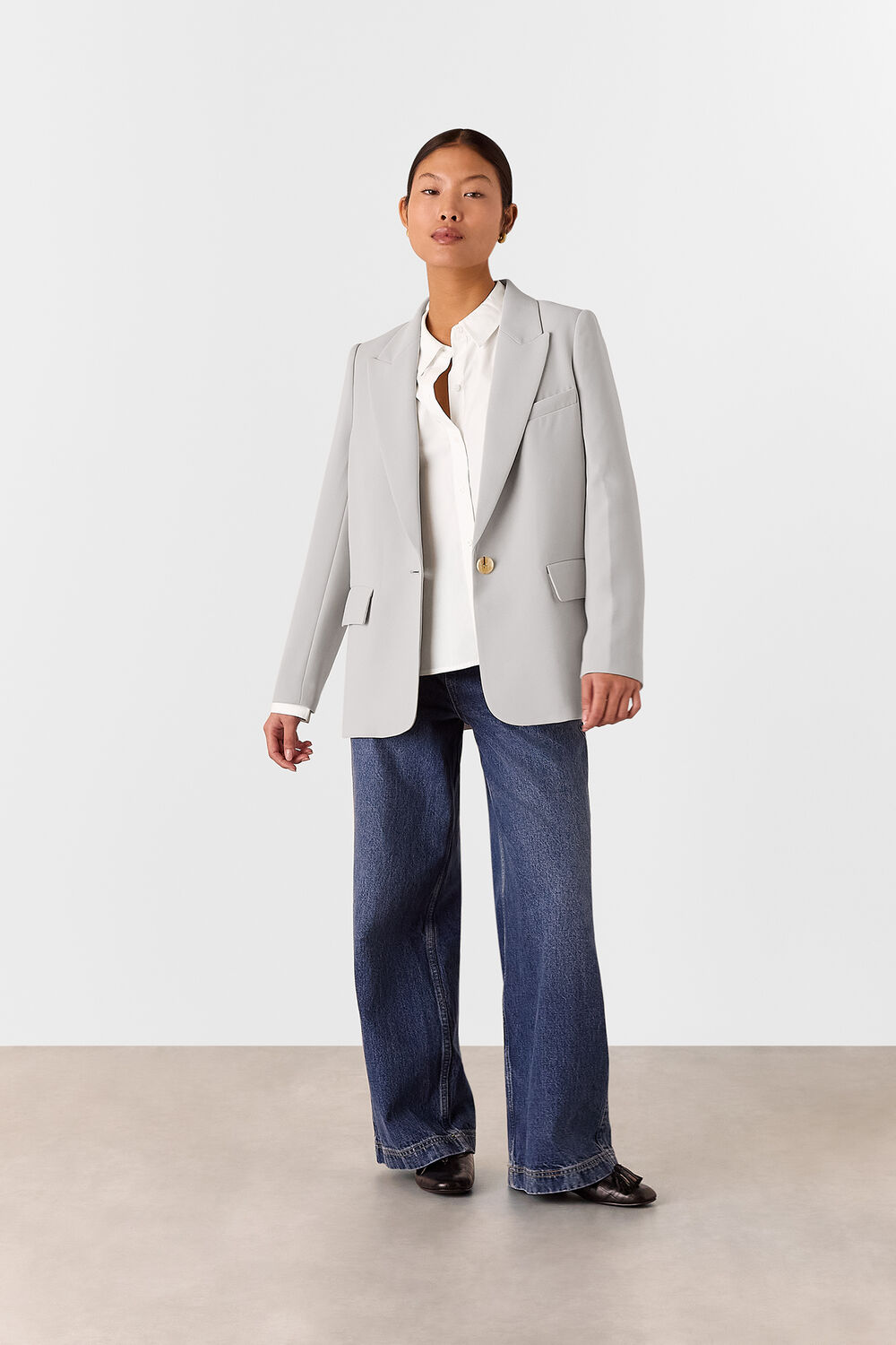 Petite Crepe Boyfriend Blazer