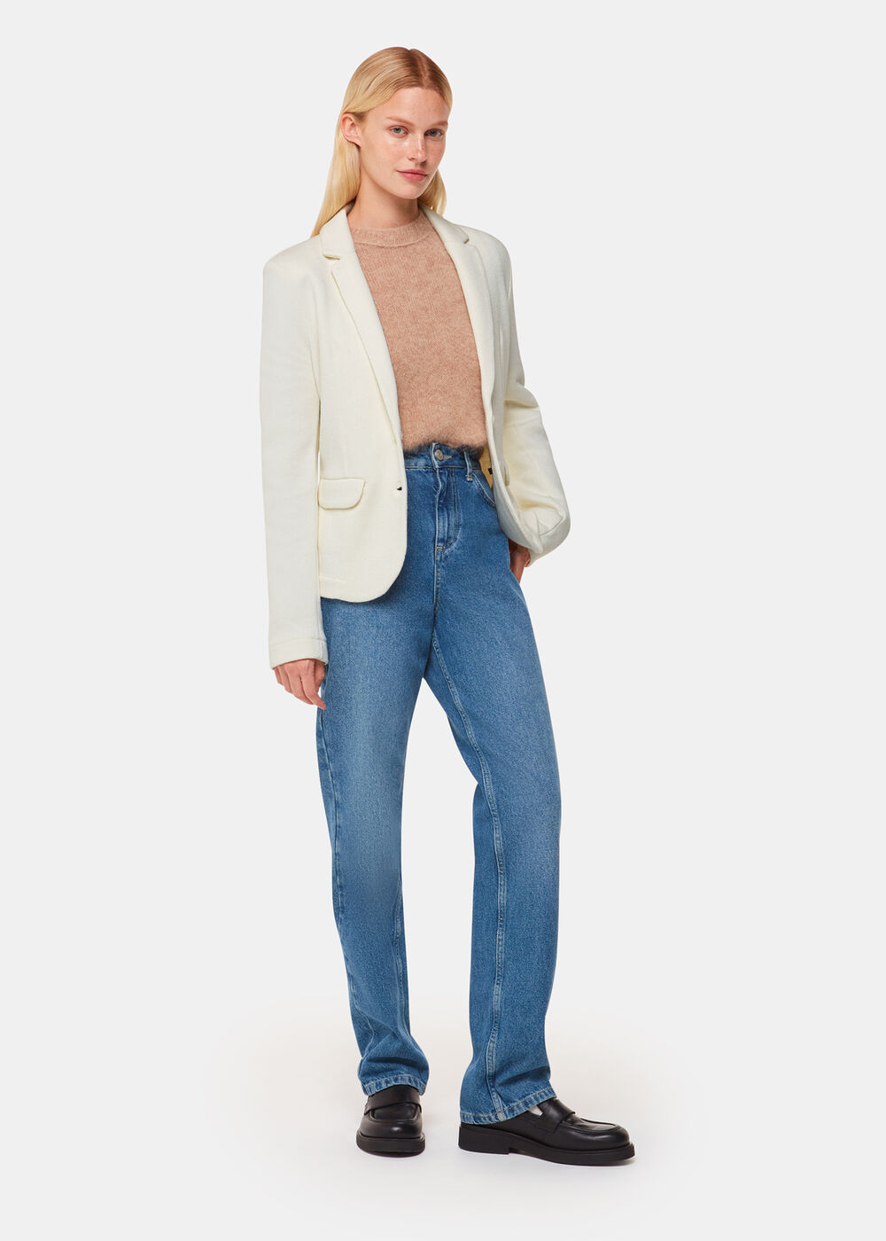 Slim Jersey Jacket Ivory