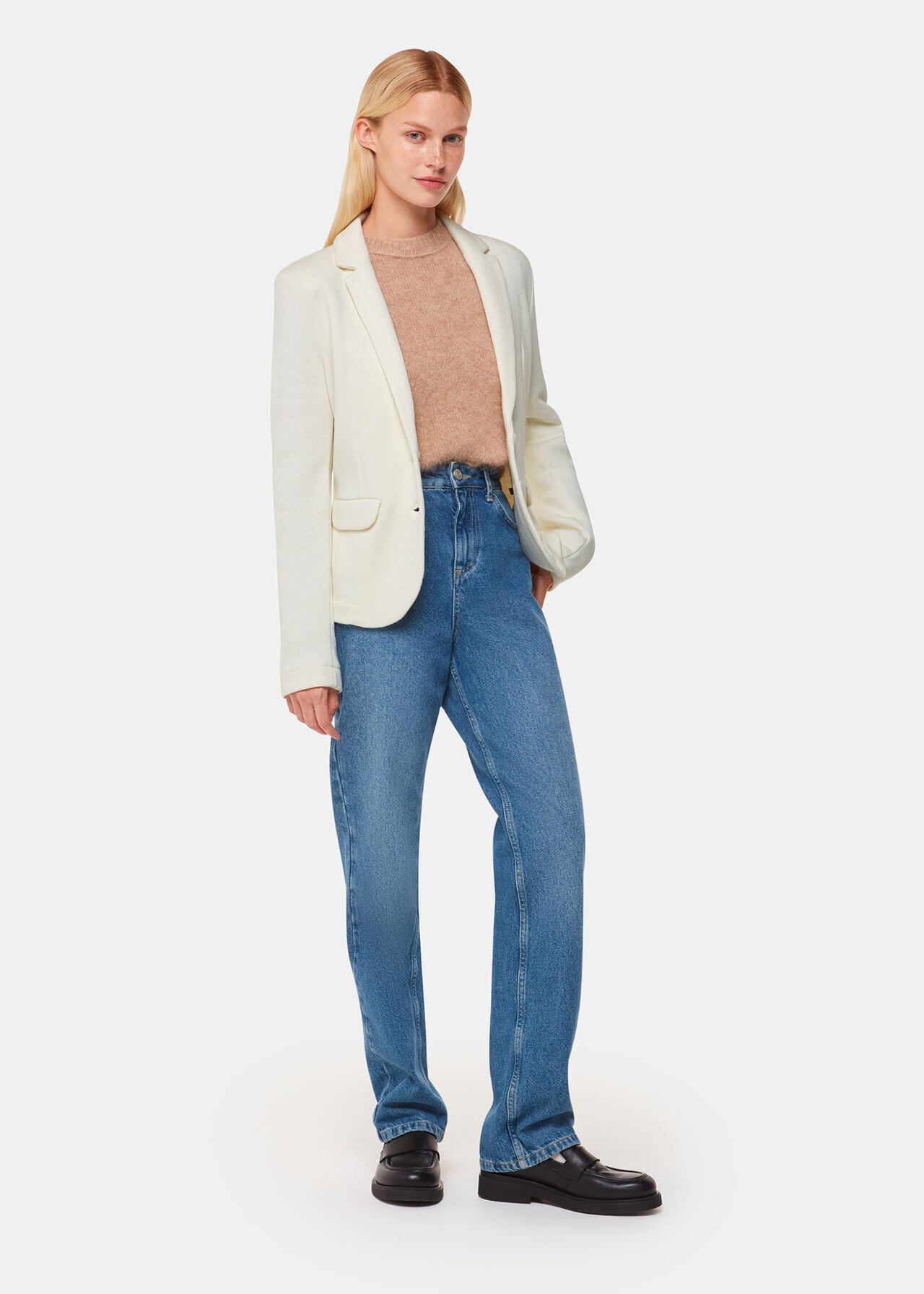 Slim Jersey Jacket Ivory