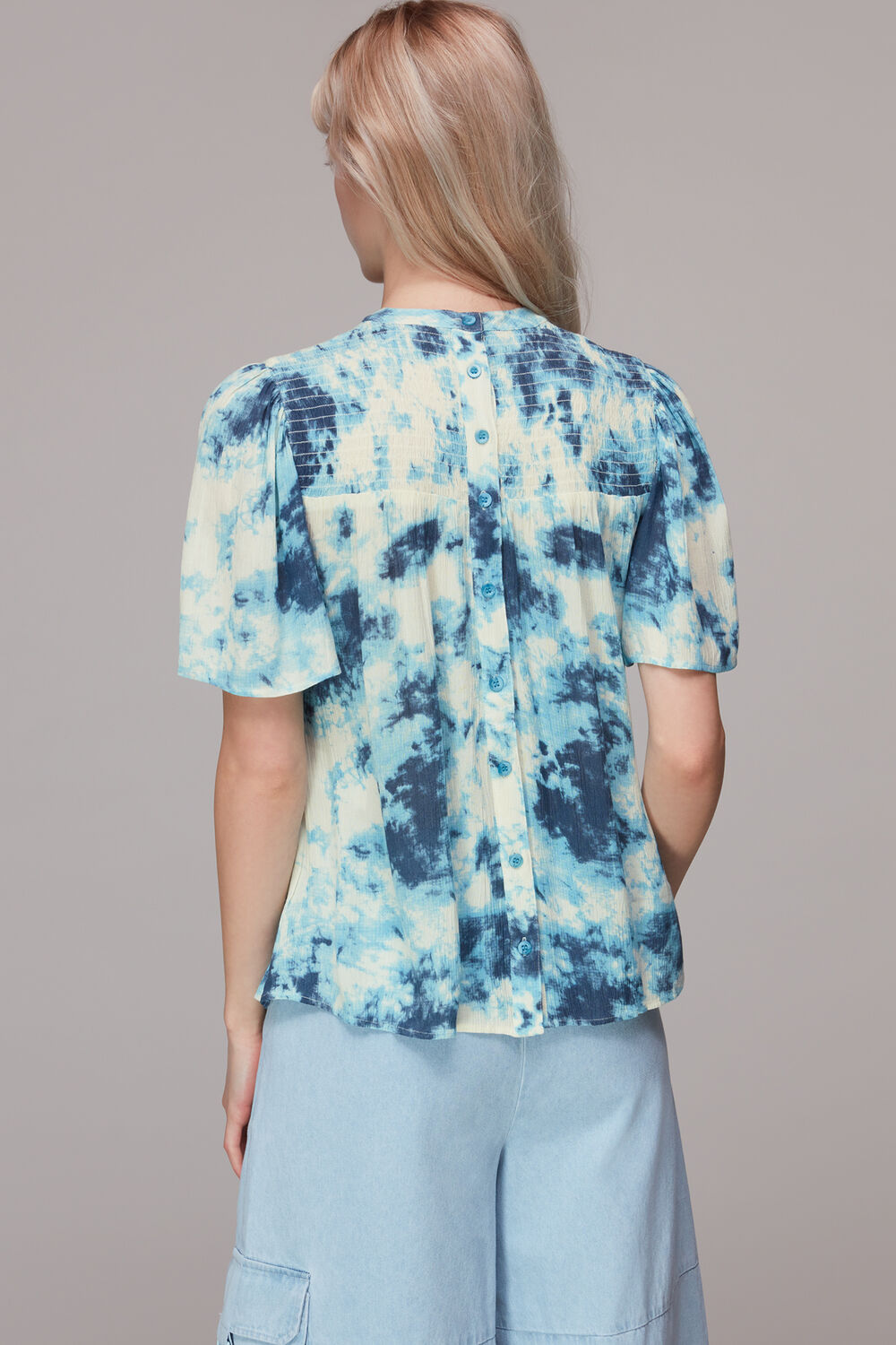 Tie Dye Textured Blouse