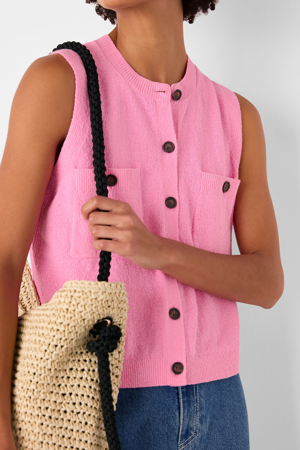 Cotton Boucle Textured Tank