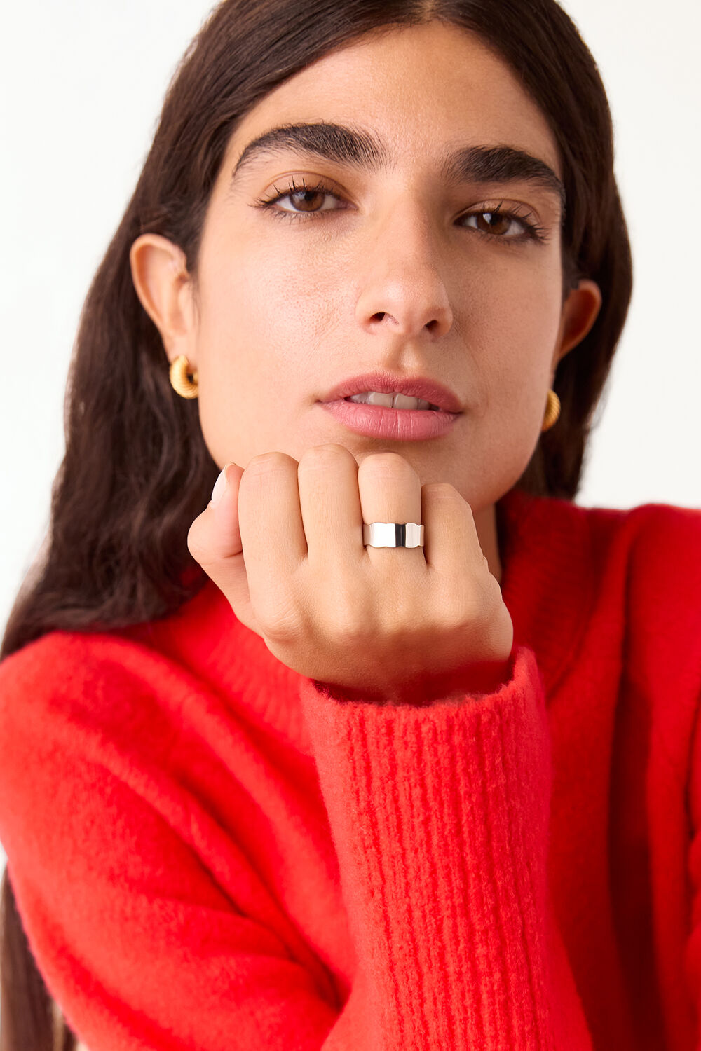 Silver Scalloped Edge Ring