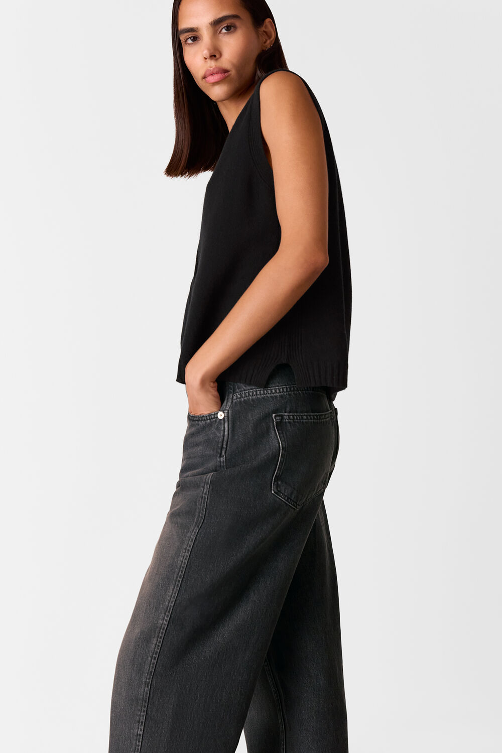 Wool Button Through Tank