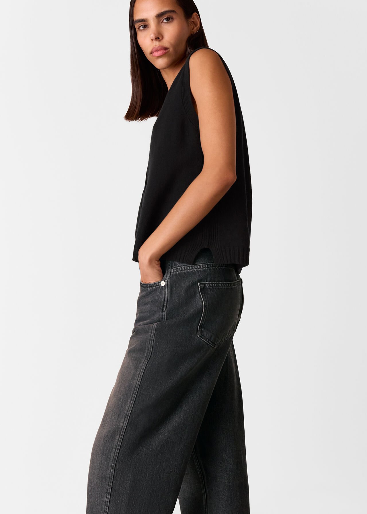 Wool Button Through Tank