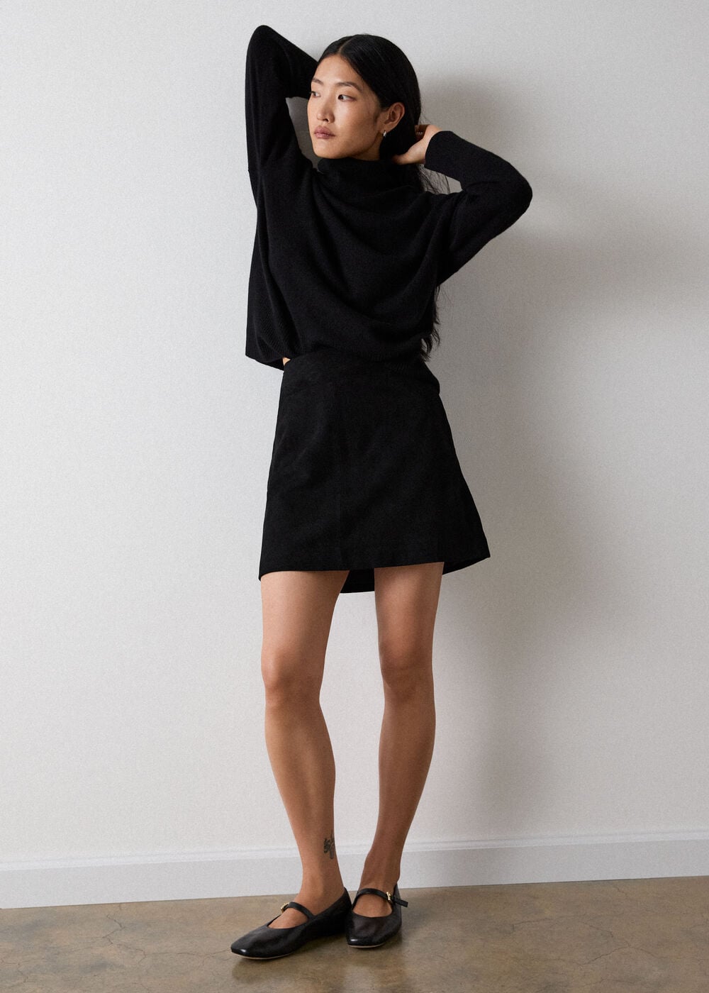 Suede A Line Skirt