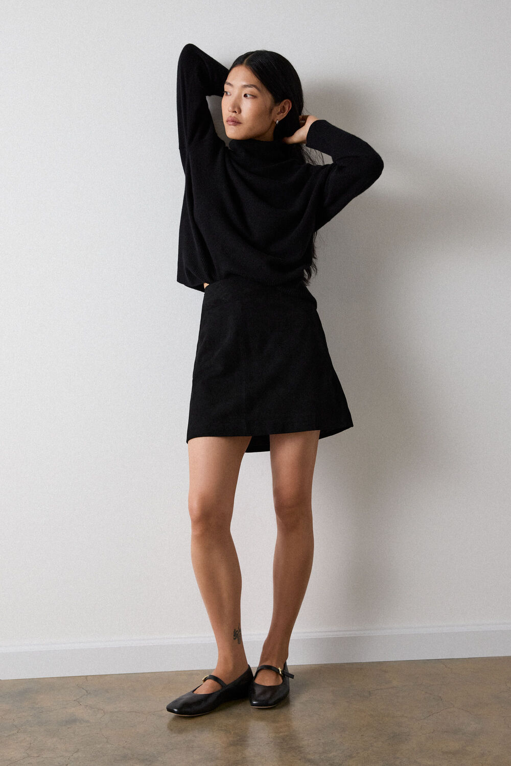 Suede A Line Skirt