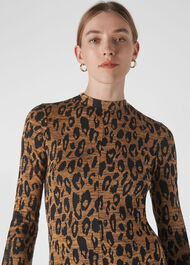 Animal Jersey Flippy Dress Multicolour