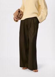 Wide Leg Hopsack Trouser