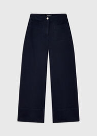 Wide Leg Casual Cotton Trouser