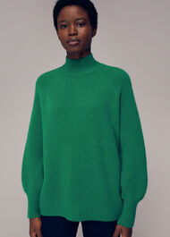 Green Full Sleeve Knitted Jumper | WHISTLES | Whistles UK