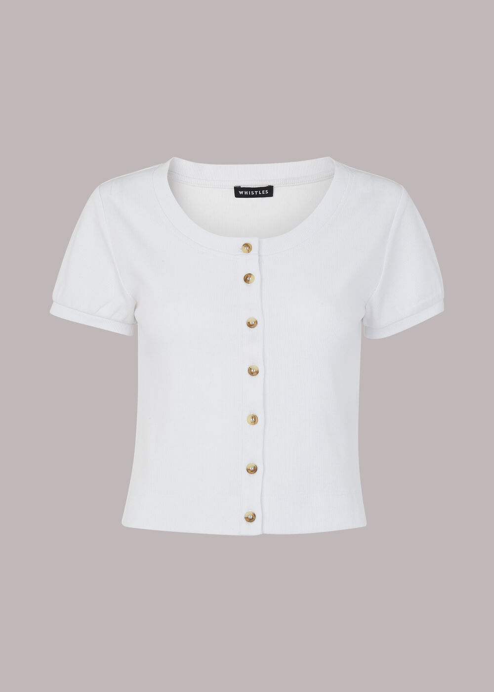 Bella Ribbed Button Up Tee