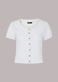 Bella Ribbed Button Up Tee