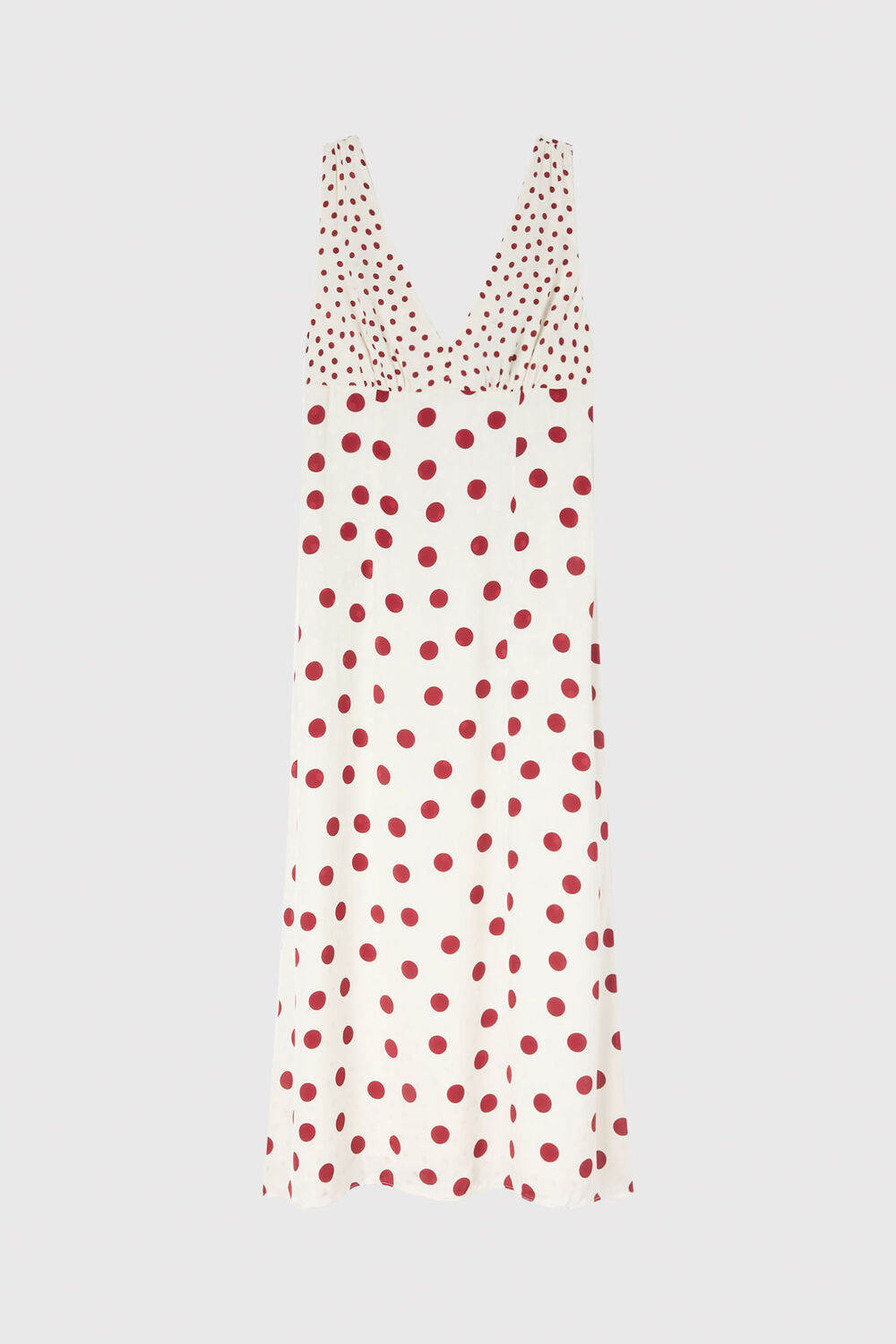 Cream Jacquard Spot Scarf Back Dress