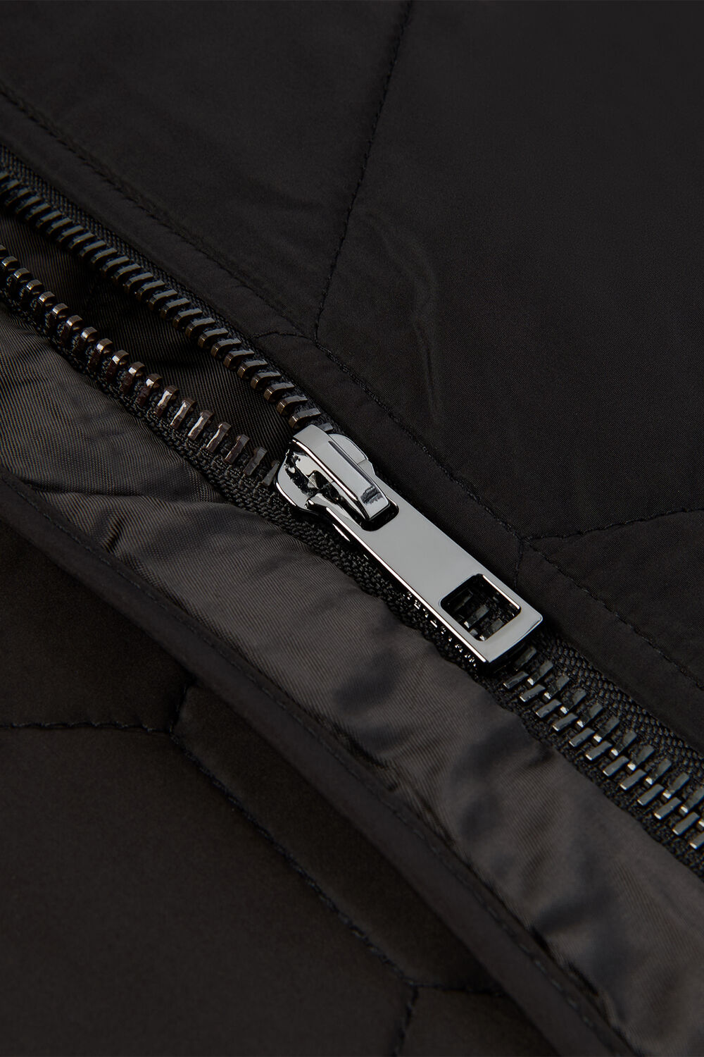 Black Ida Short Quilted Coat