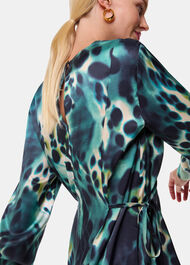Misty Leopard V Neck Blouse
