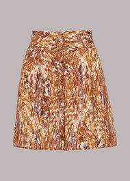 Marble Print Silk Shorts