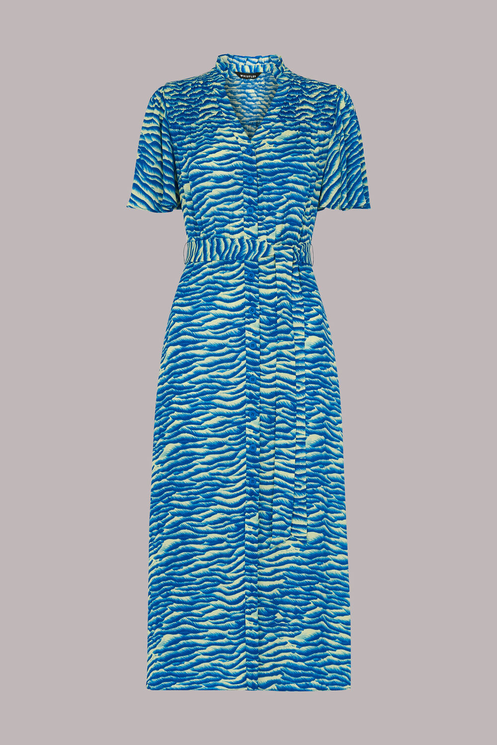 Seafoam Zebra Midi Dress
