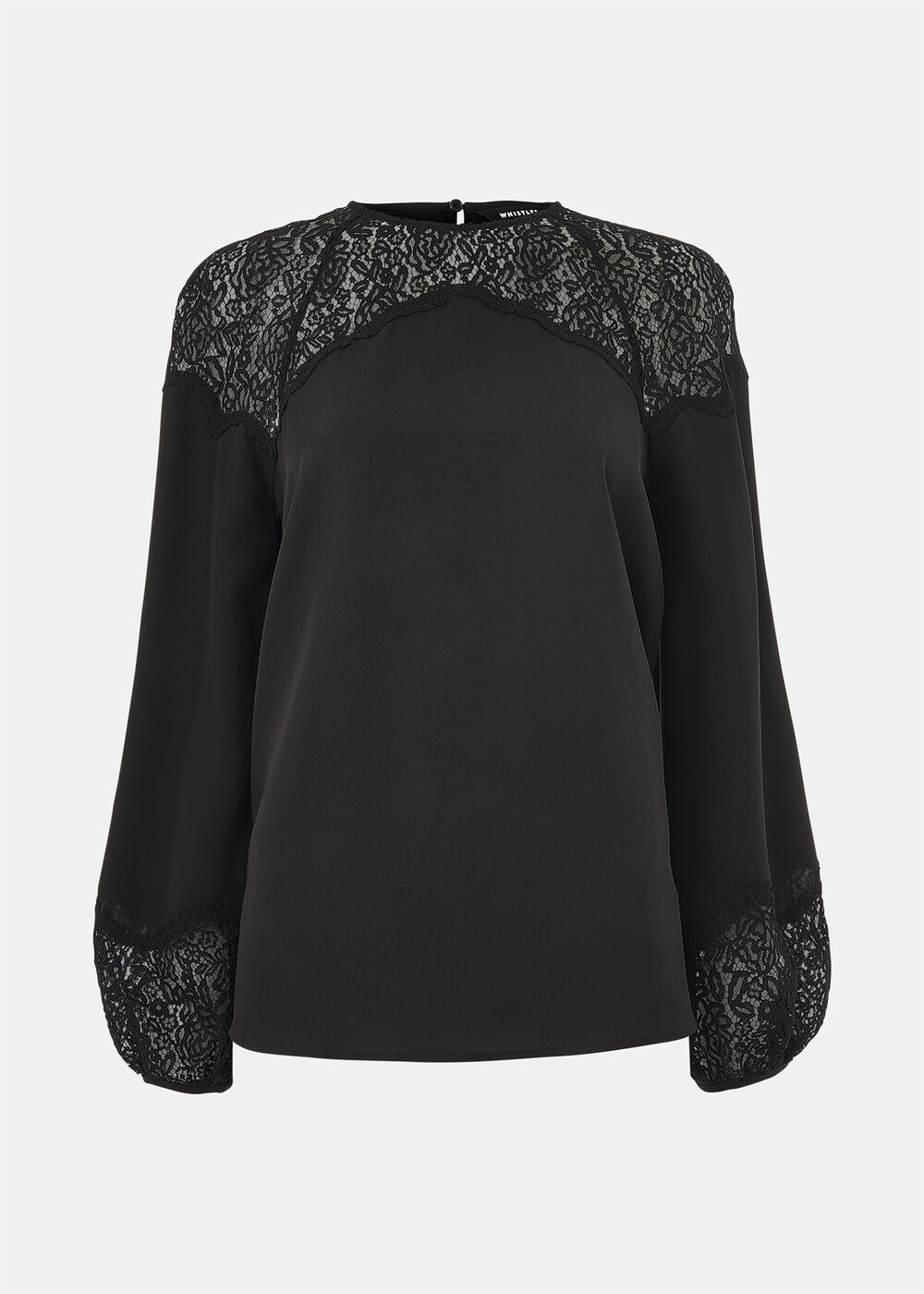 Lace Detail Satin Blouse