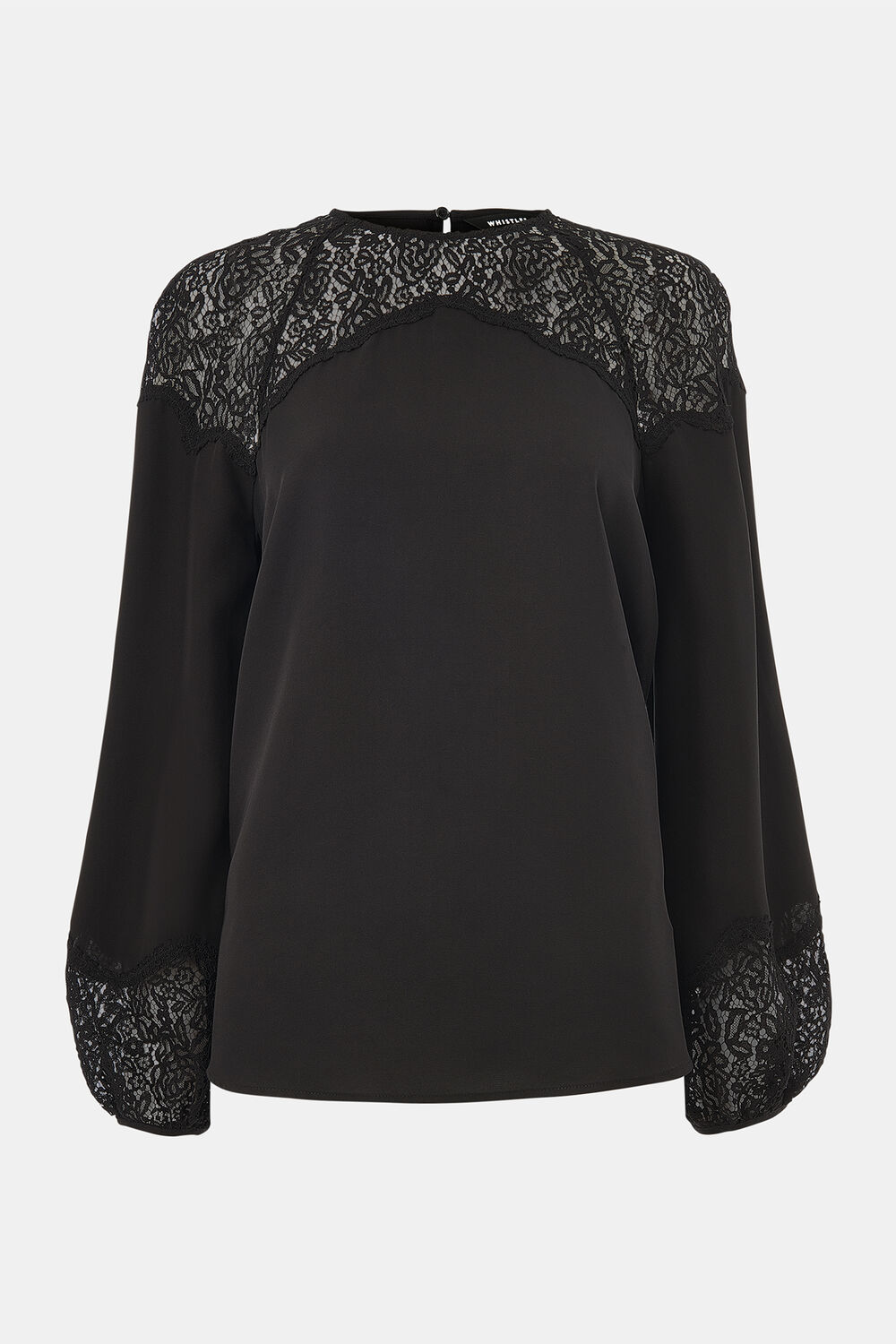 Lace Detail Satin Blouse