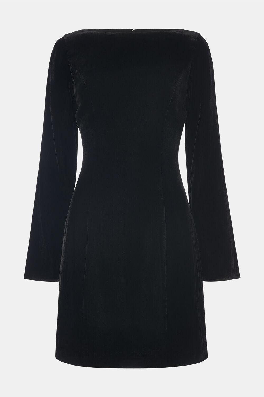 Black Velvet Flare Sleeve Dress