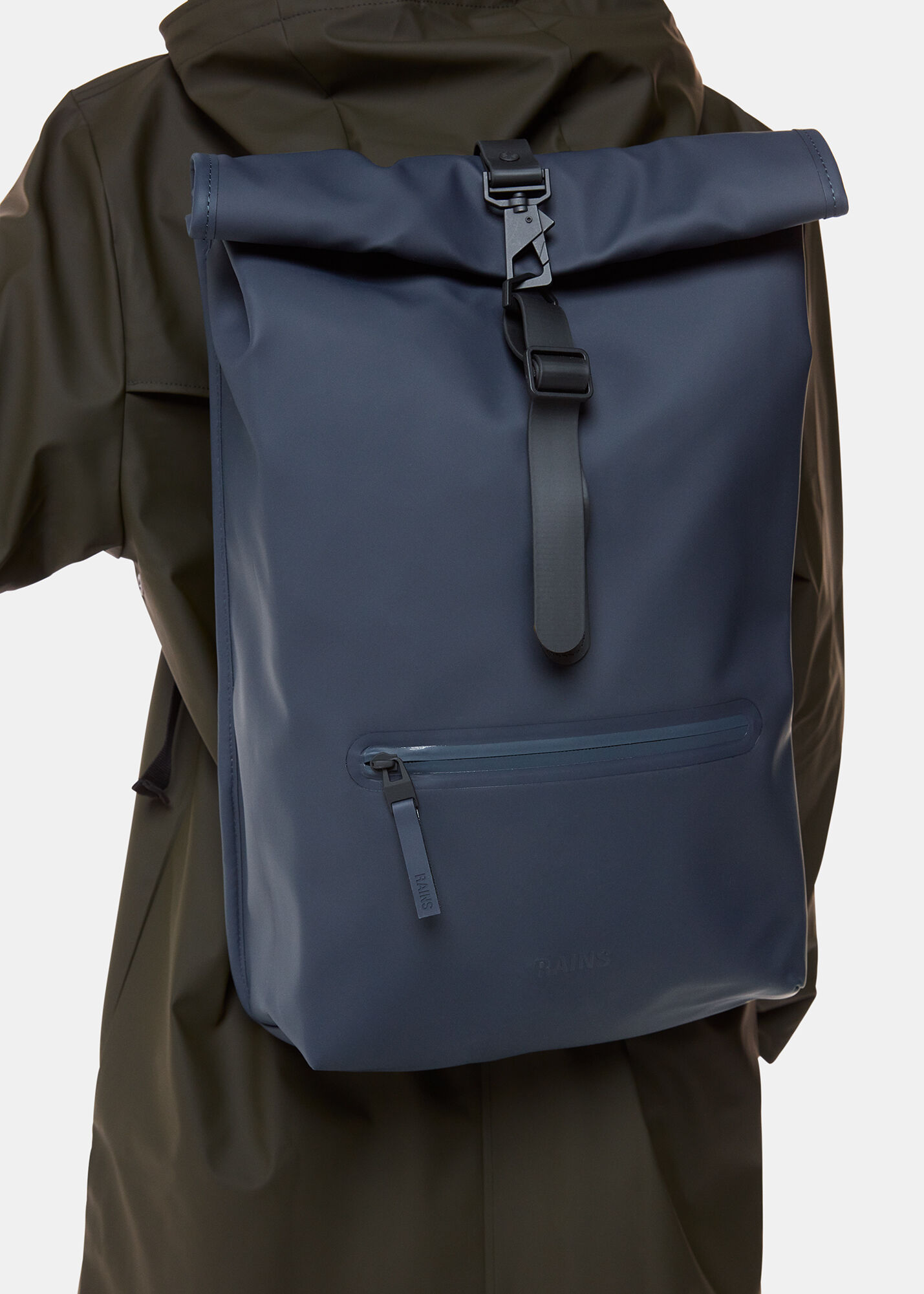 Navy Rains Rolltop Back Pack | WHISTLES | Whistles US |