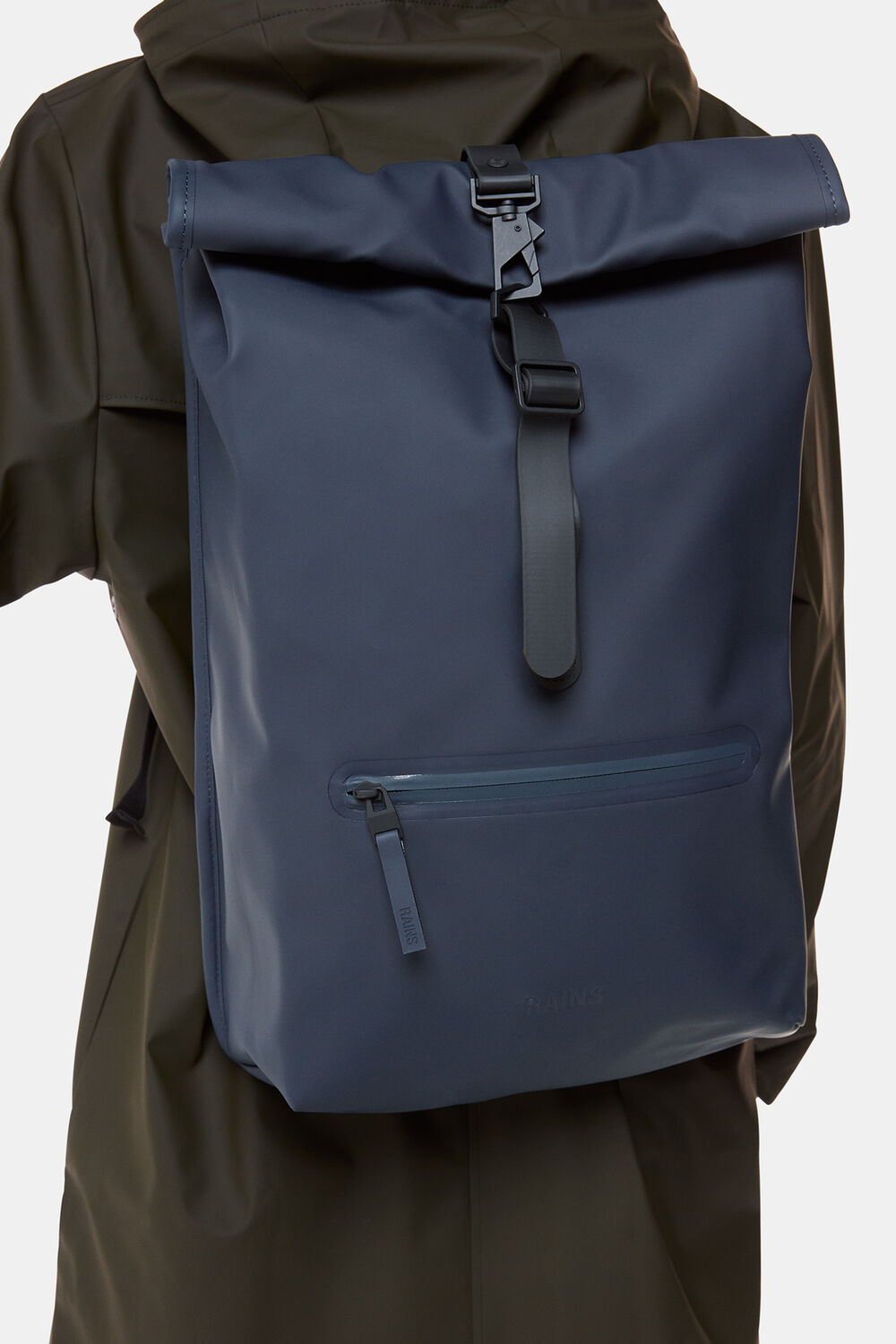 Navy Rains Rolltop Back Pack