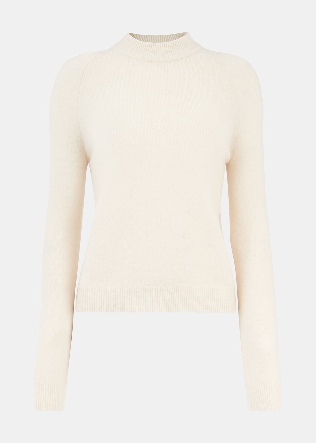 Ivory Wool Textured Crew Neck Knit | WHISTLES
