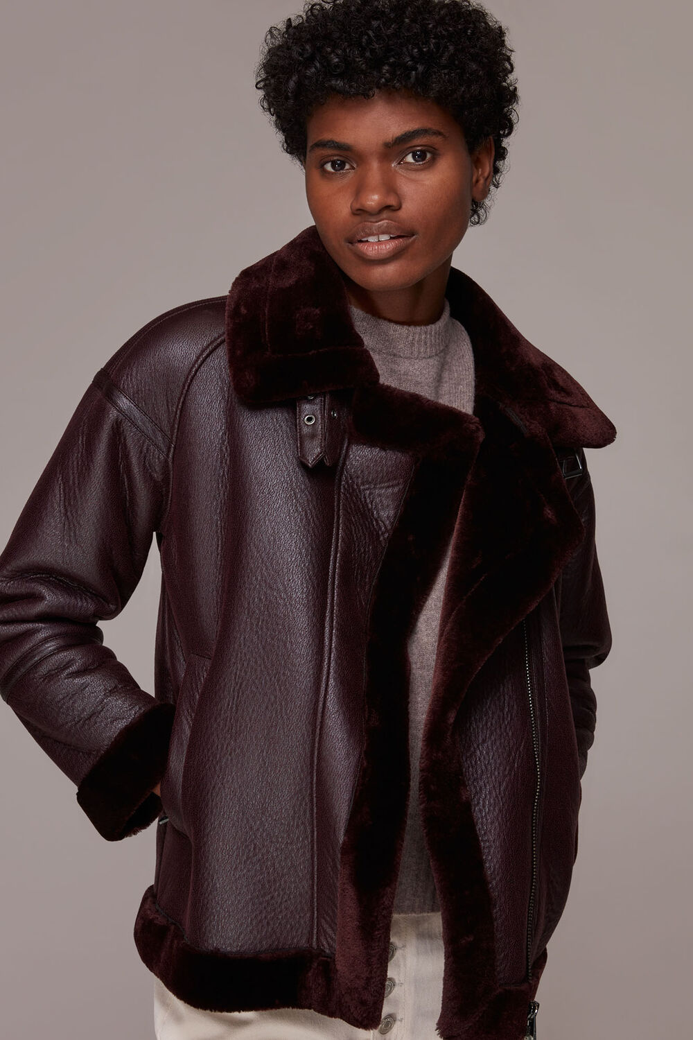 Lauren Faux Fur Biker