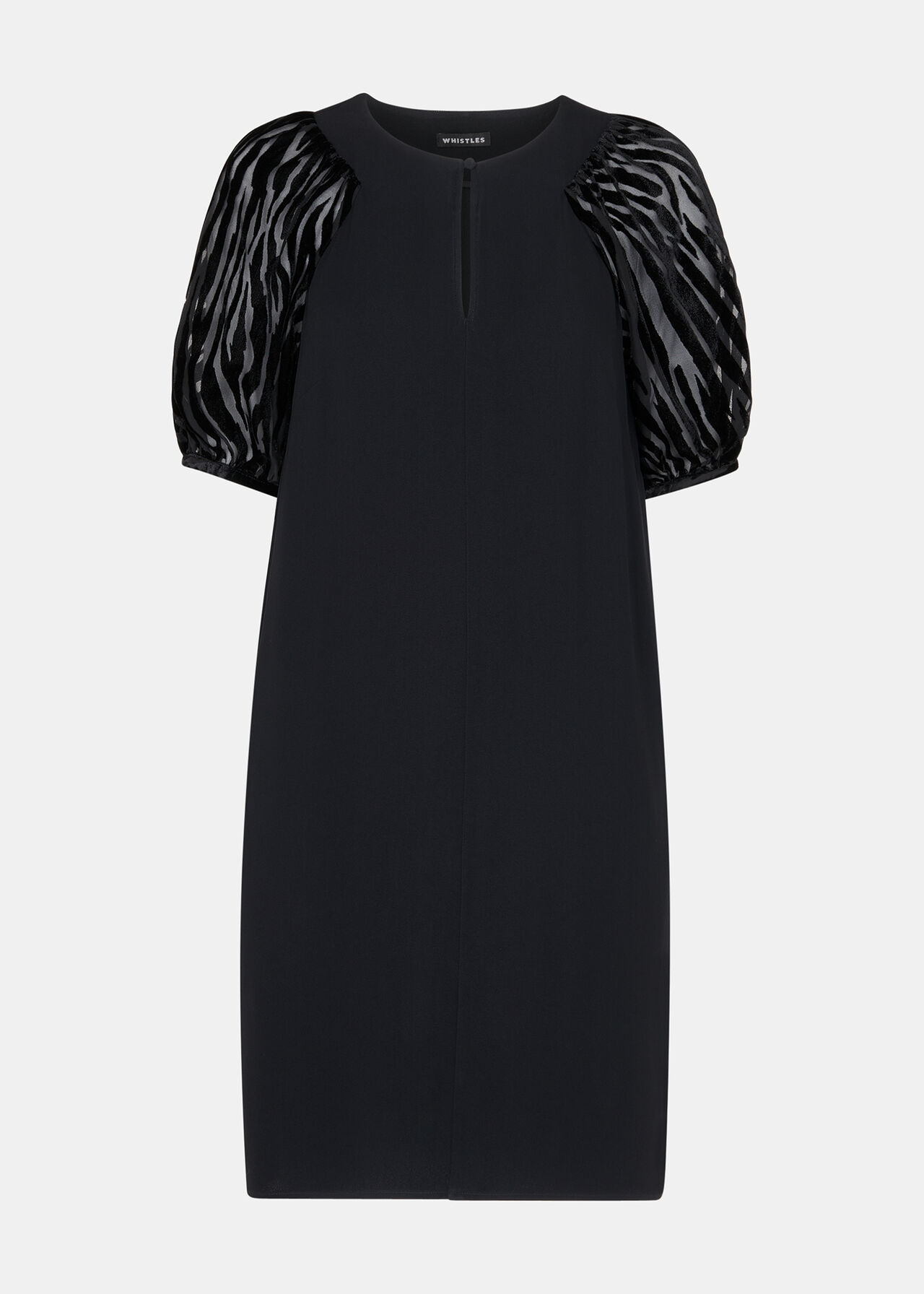 Lucy Zebra Velvet Sleeve Dress