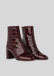Bartley Back Zip Boot Burgundy