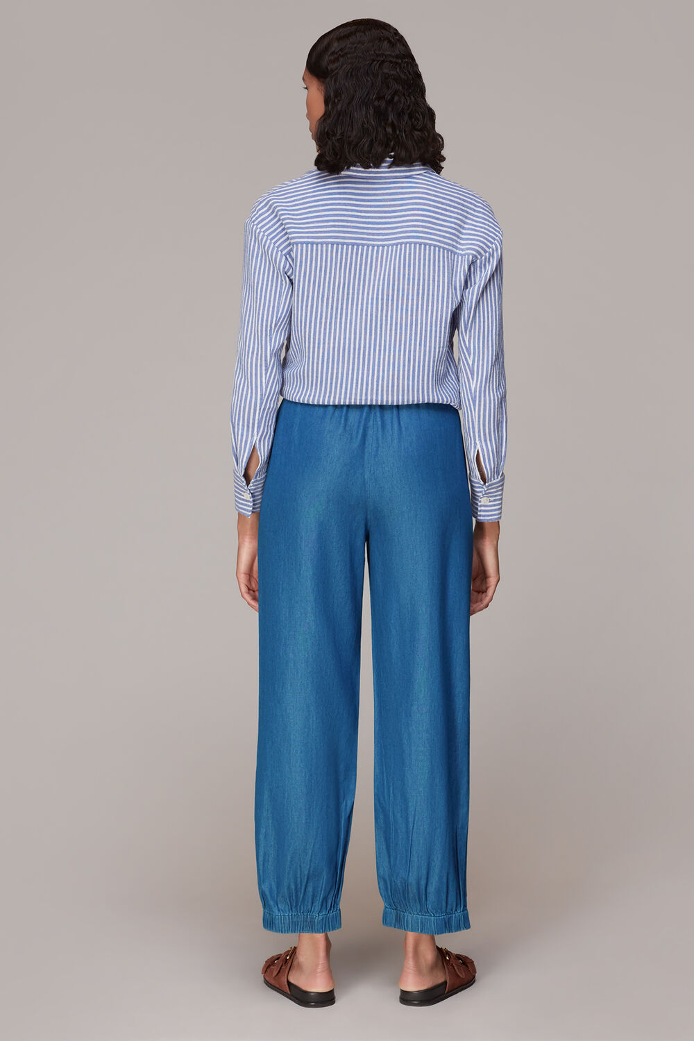 Lucy Chambray Barrel Trouser