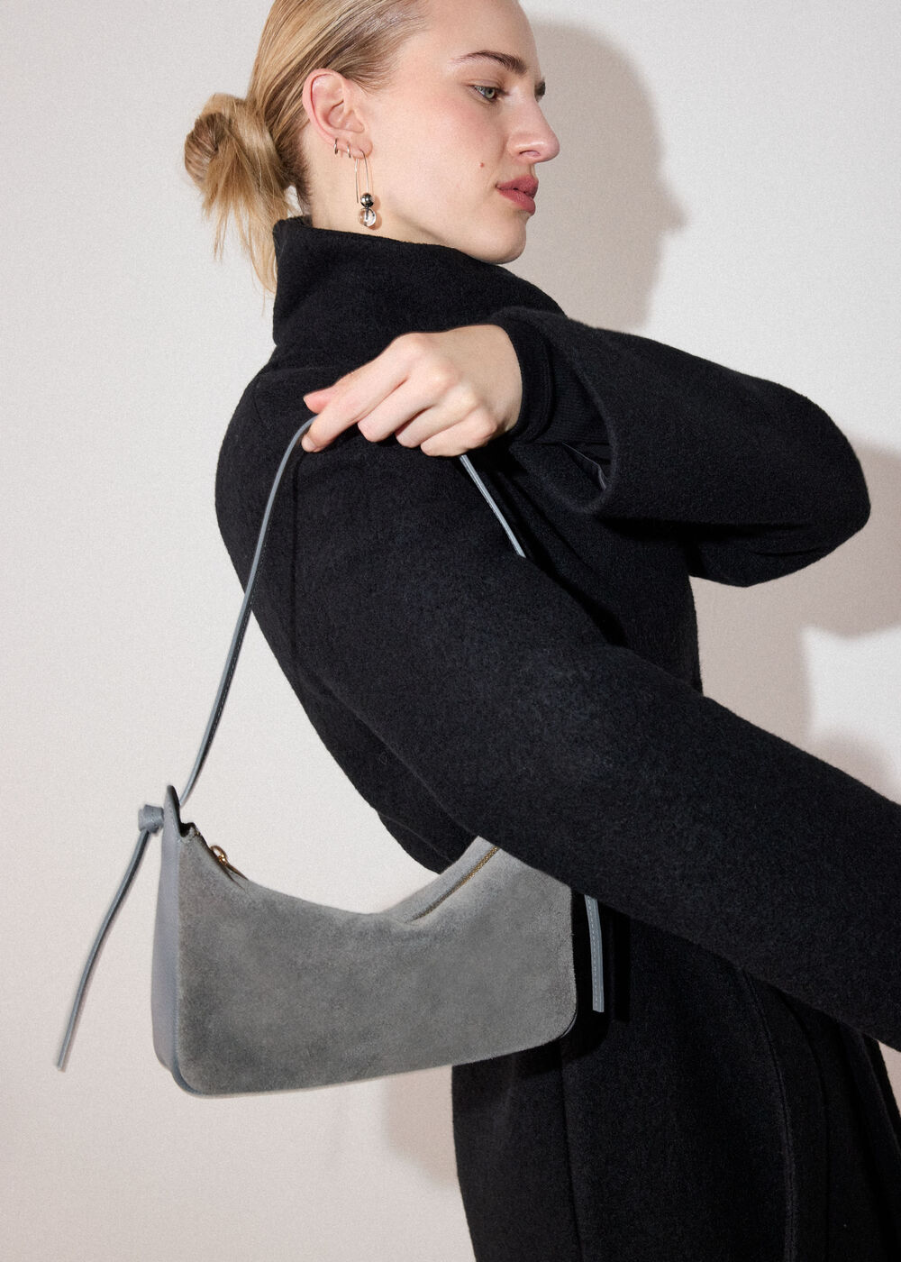 Small Suede Knot Shoulder Bag