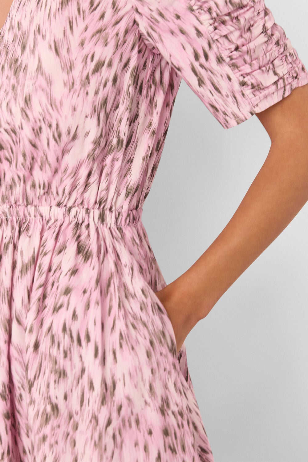 Leopard Cotton Midi Dress