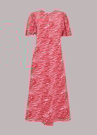 Seafoam Zebra Silk Midi Dress