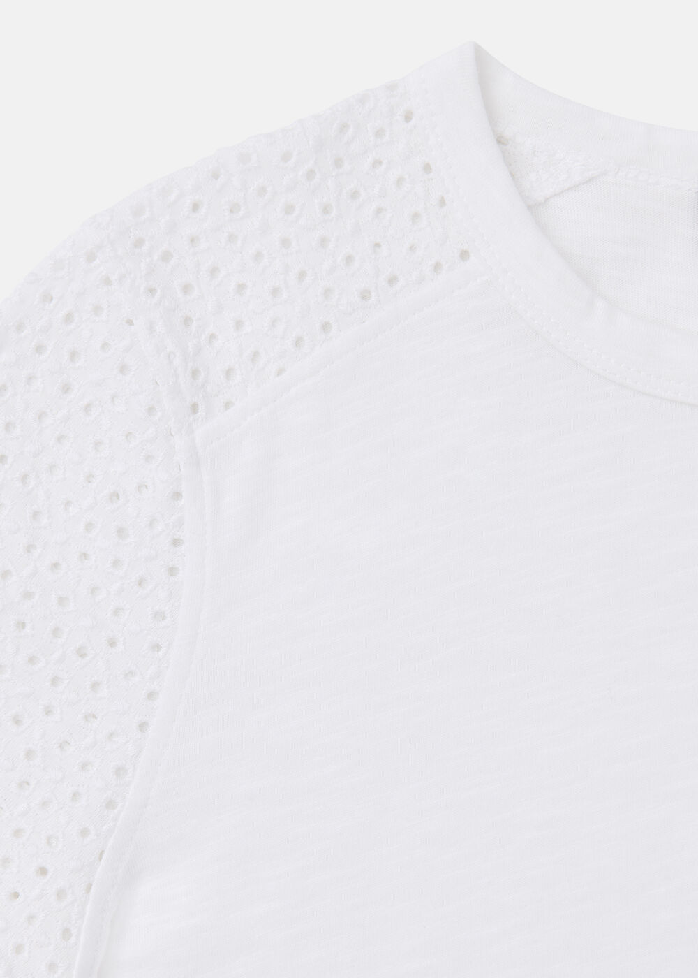 Broderie Sleeve Detail Tee