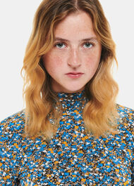 Ditsy Floral Slinky High Neck
