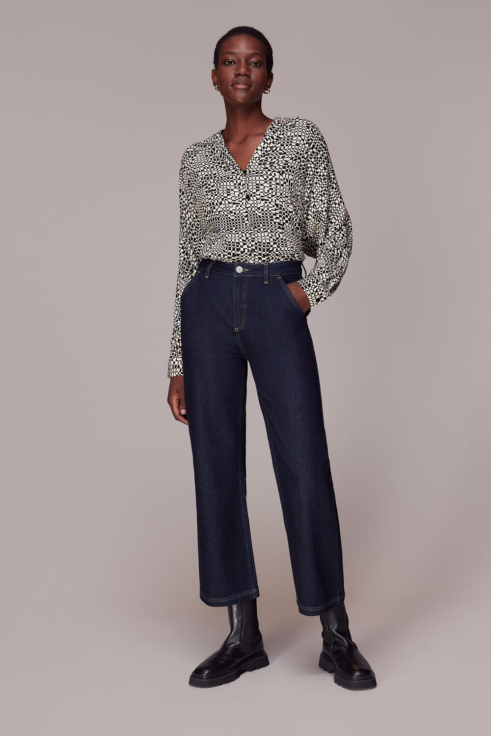 Checkerboard Ramona Blouse