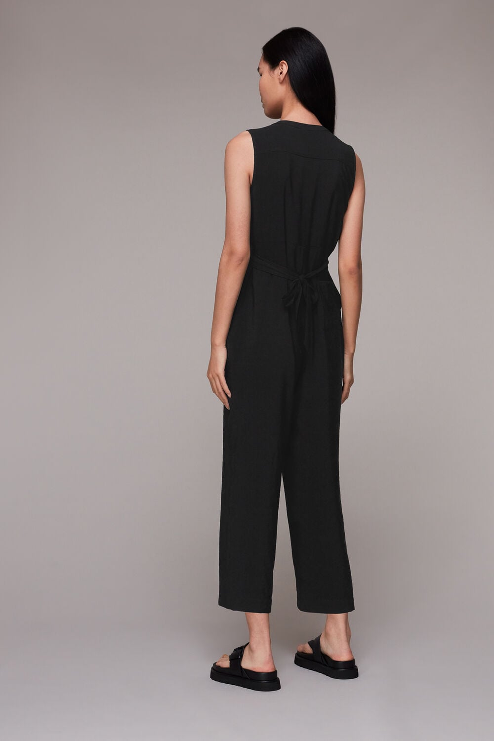 Black Josie Zip Front Jumpsuit