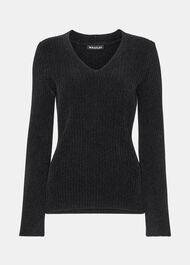Chenille V Neck Knit