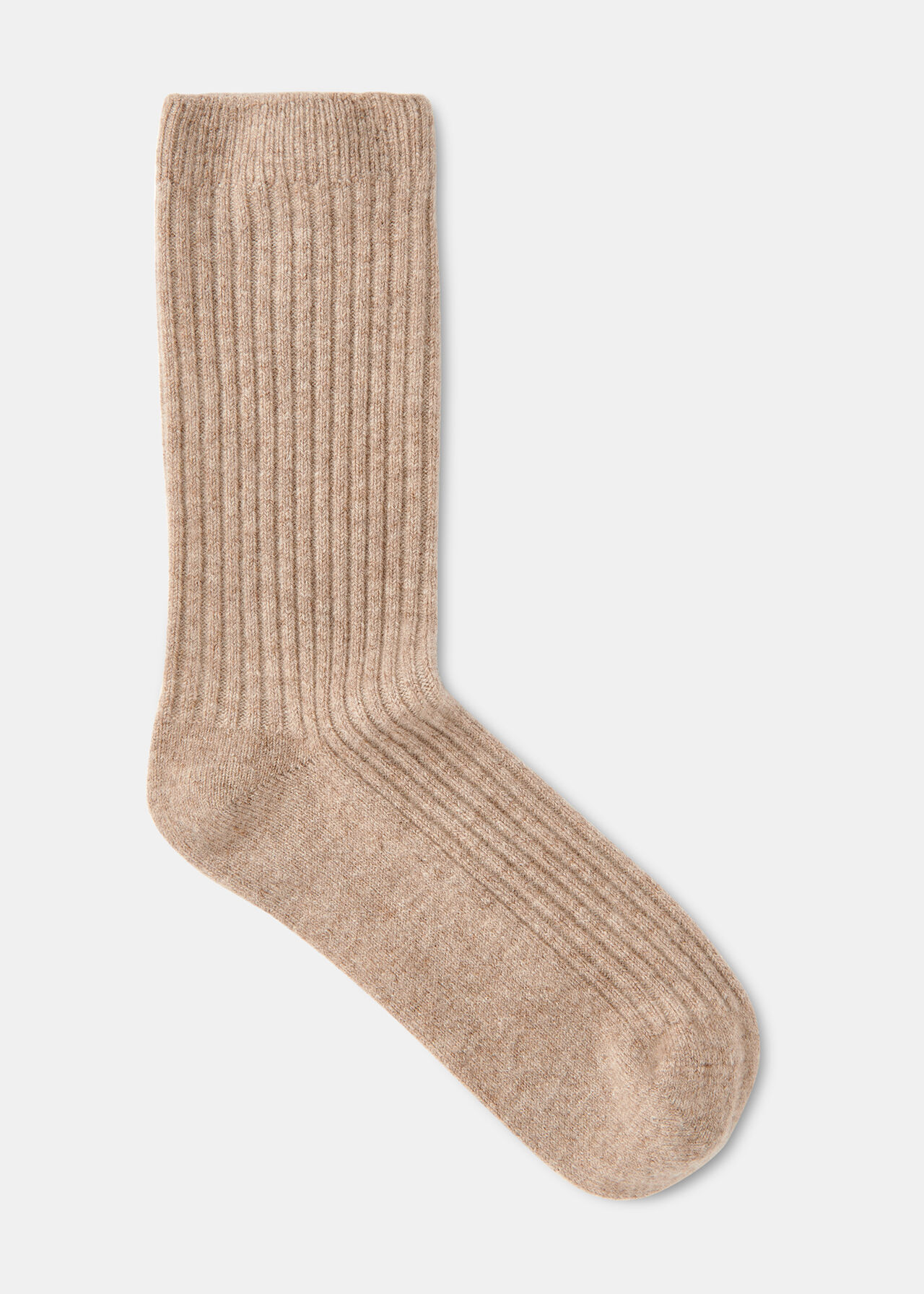 Cashmere Ribbed Socks