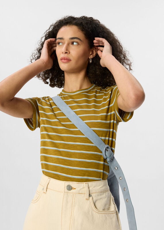 Green Emily Ultimate Stripe T-Shirt