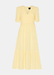 Textured Cotton Midi Dress