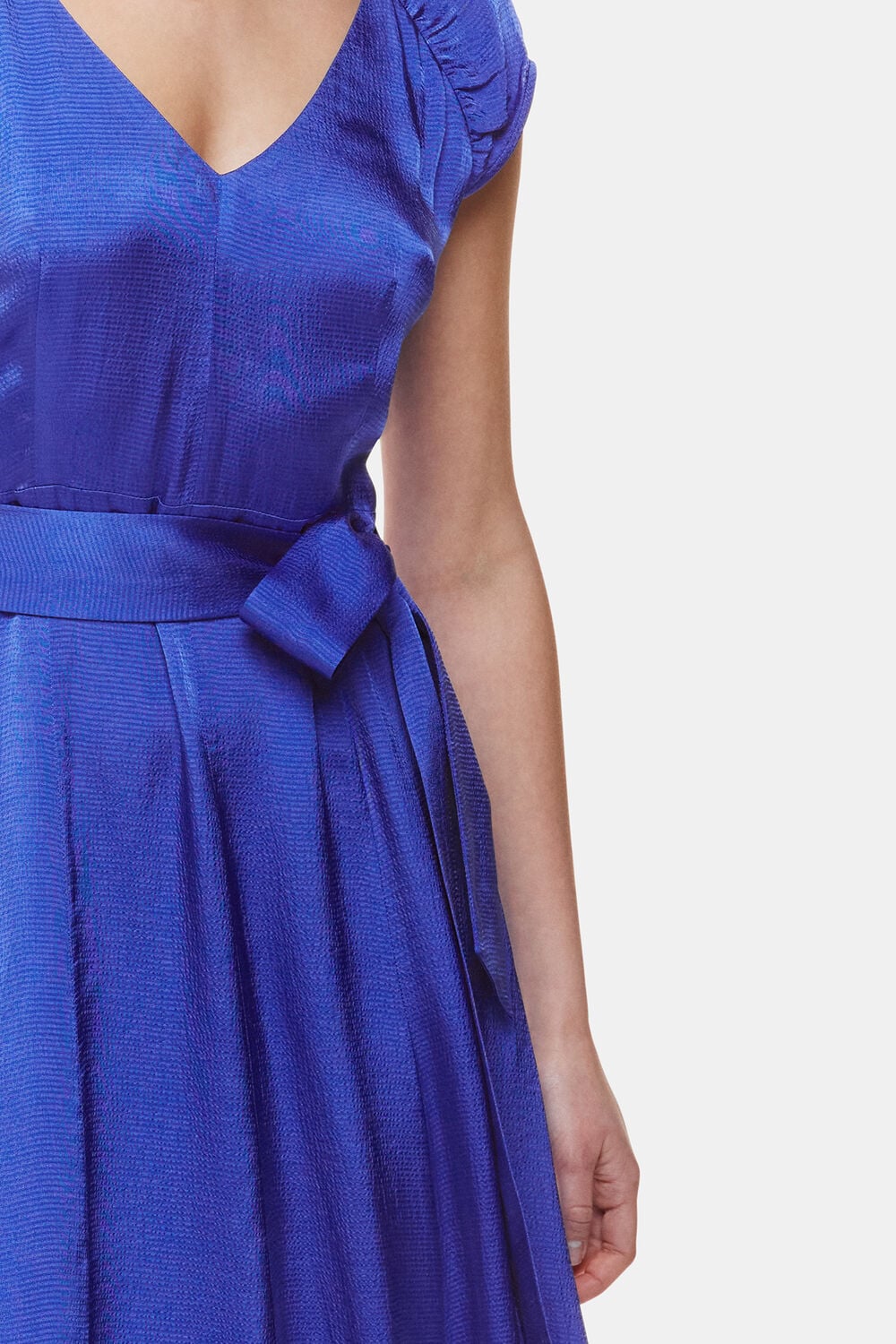 Arie Hammered Satin Midi Dress