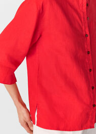 Linen Grandad Collar Shirt