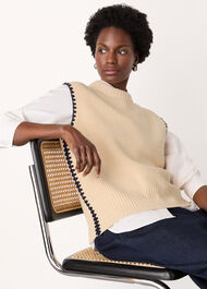 Blanket Stitch Wool Mix Tank